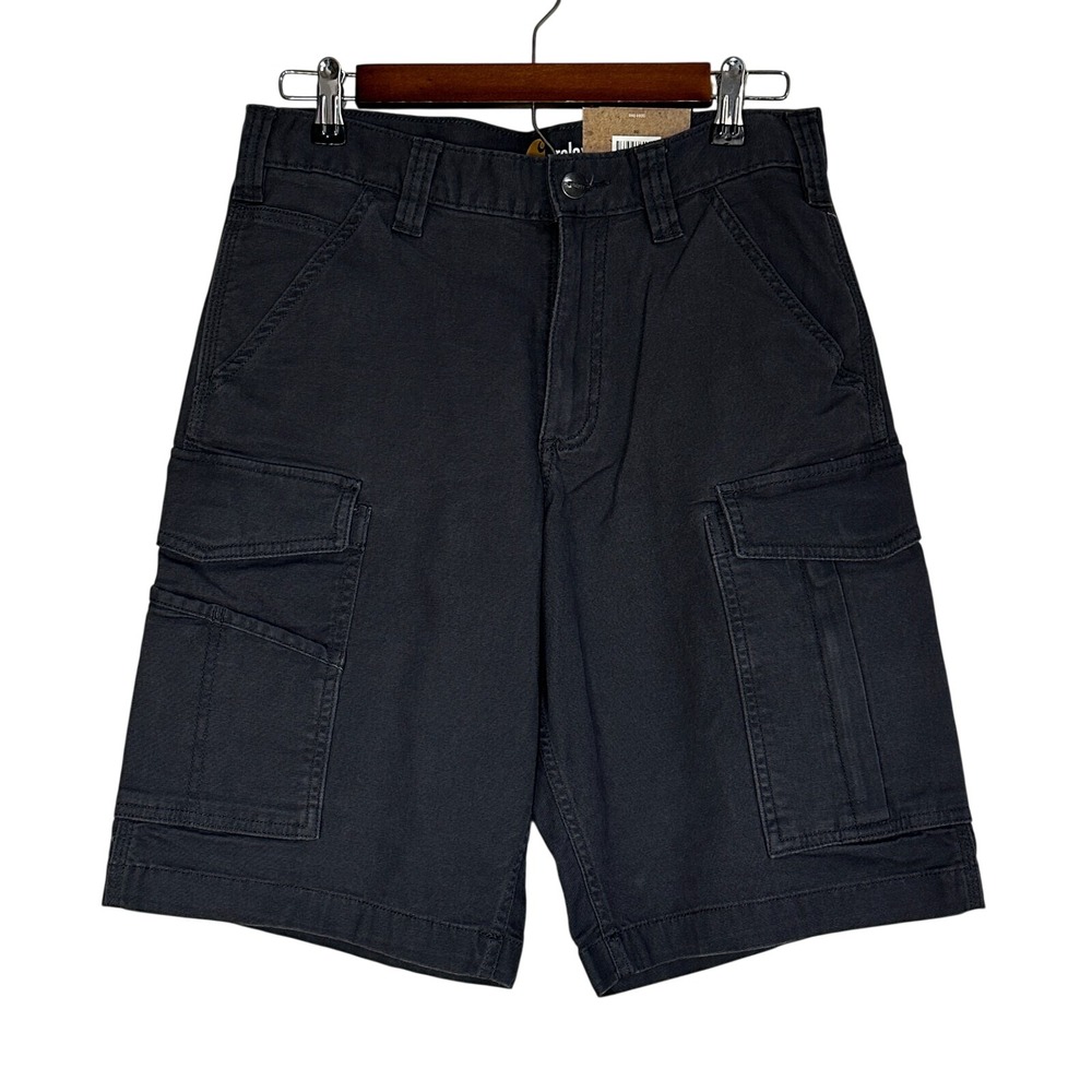 Carhartt Cargo Shorts Mens 30 Grey Charcoal NEW Rugged Flex Rigby Relaxed 103542 - Picture 2 of 9